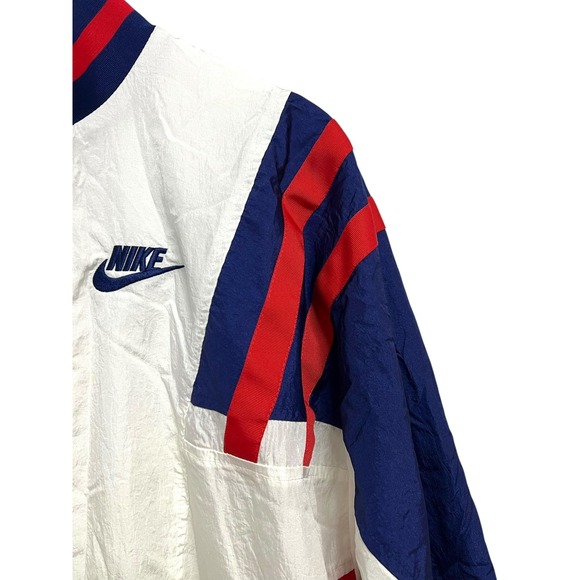 Nike Windbreaker Jacket Mens Small White Red Blue 1993 Dept Archives Colorblock - Picture 8 of 15
